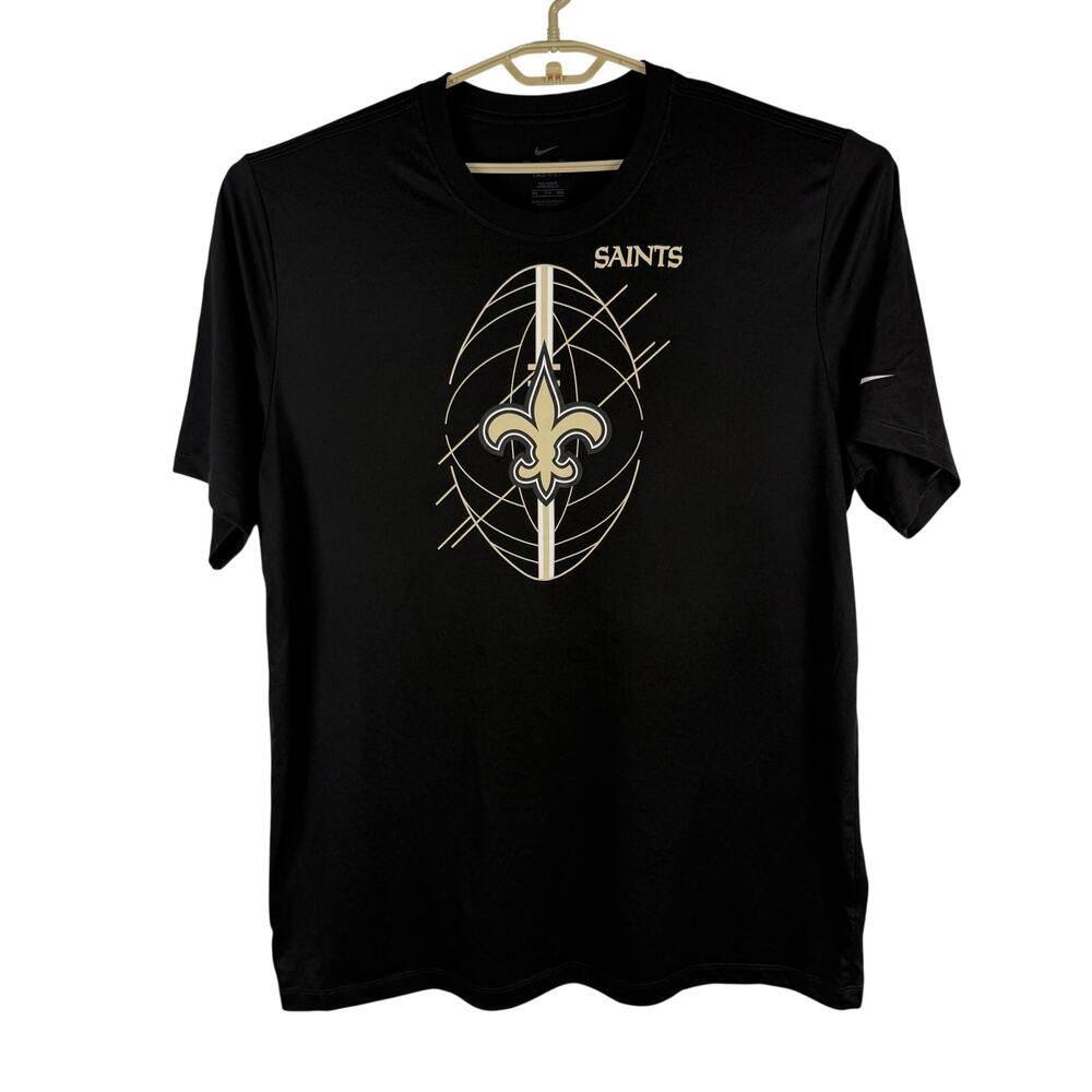 The Nike Tee New Orleans Saints Football Black Short Sleeve T shirt Men XXL Tall